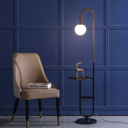 Modern Floor Lamp with Round Table